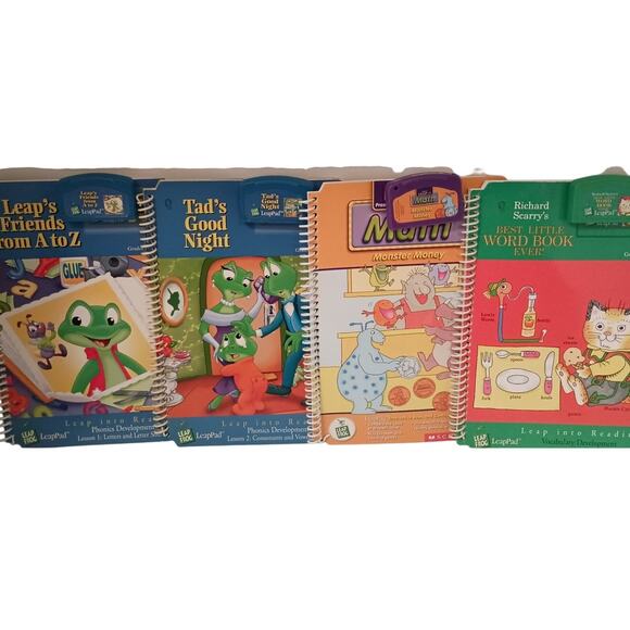 Leap Frog Leap Pad Learning System lot of 16 books and cartridges Works - Picture 6 of 9